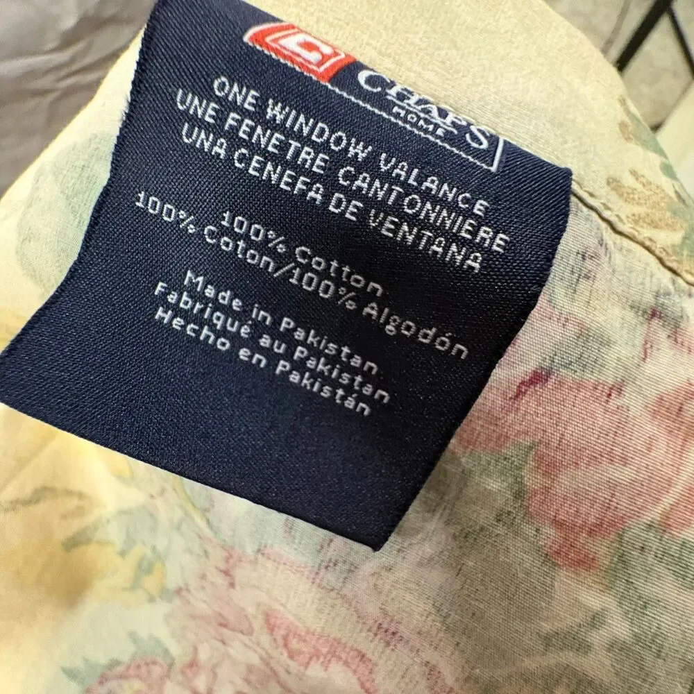 Chaps Home Wainscott Floral Valance NIP Vintage